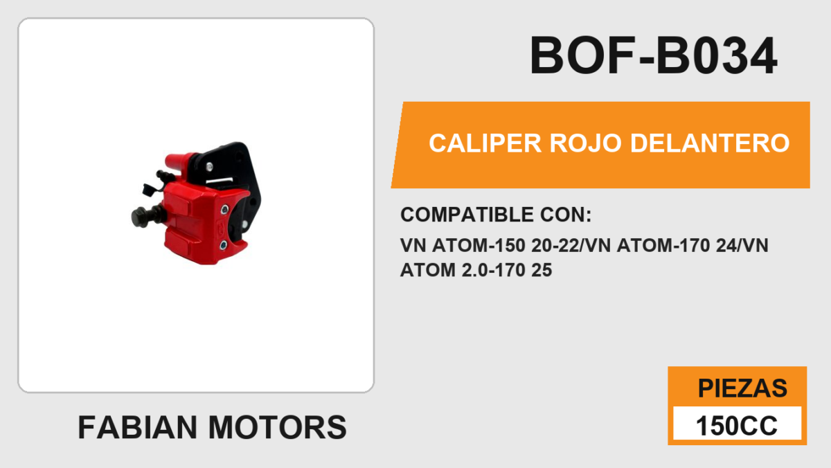CALIPER ROJO DELANTERO
