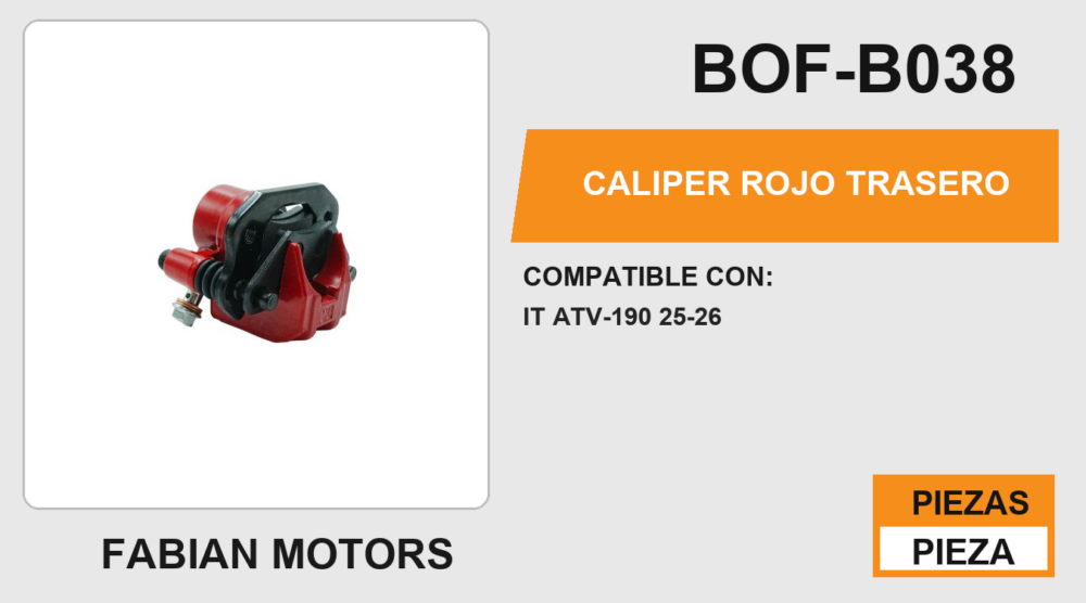 CALIPER ROJO TRASERO