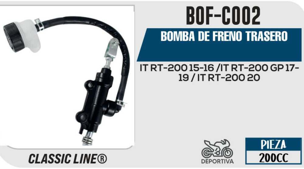 BOMBA DE FRENO TRASERO