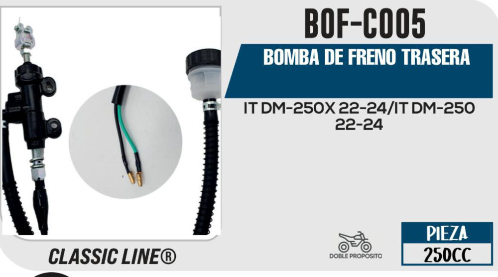 BOMBA DE FRENO TRASERA