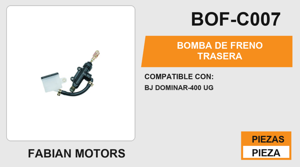 BOMBA DE FRENO TRASERA