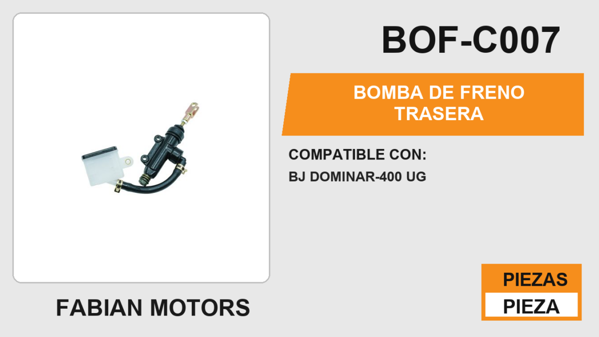 BOMBA DE FRENO TRASERA