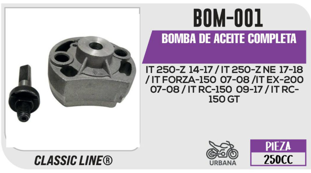 BOMBA DE ACEITE COMPLETA