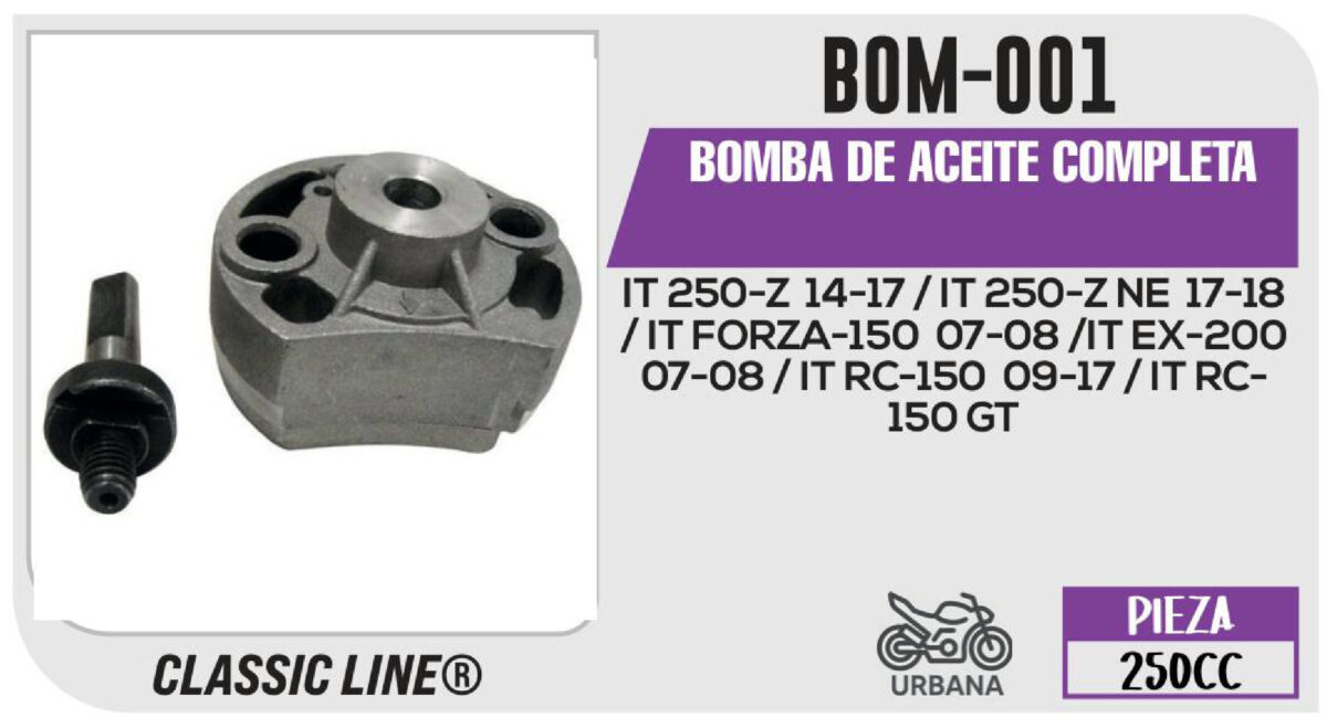 BOMBA DE ACEITE COMPLETA
