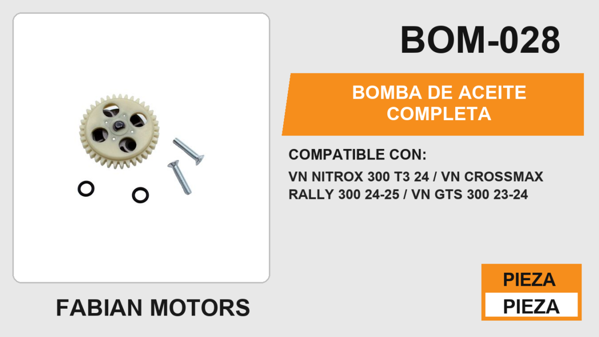 BOMBA DE ACEITE COMPLETA