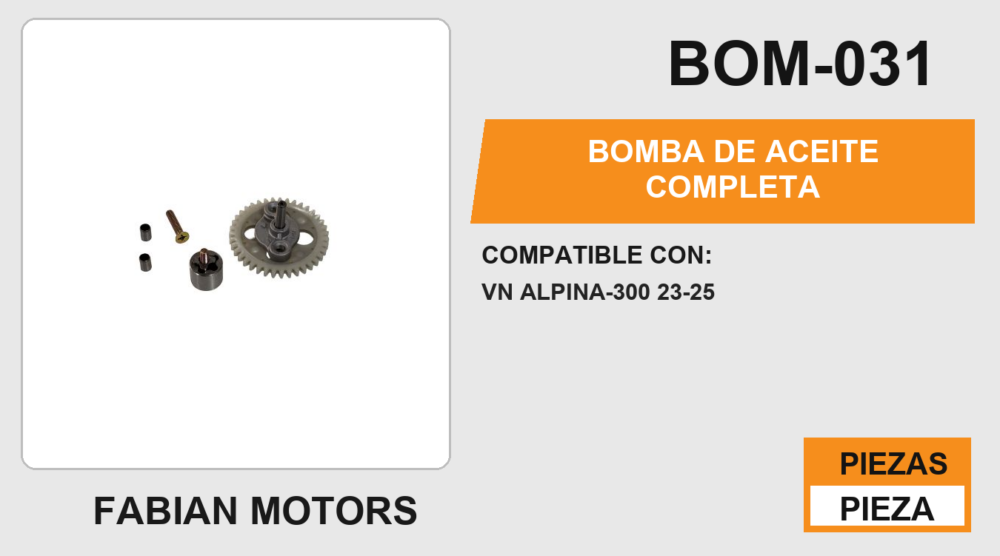 BOMBA DE ACEITE COMPLETA