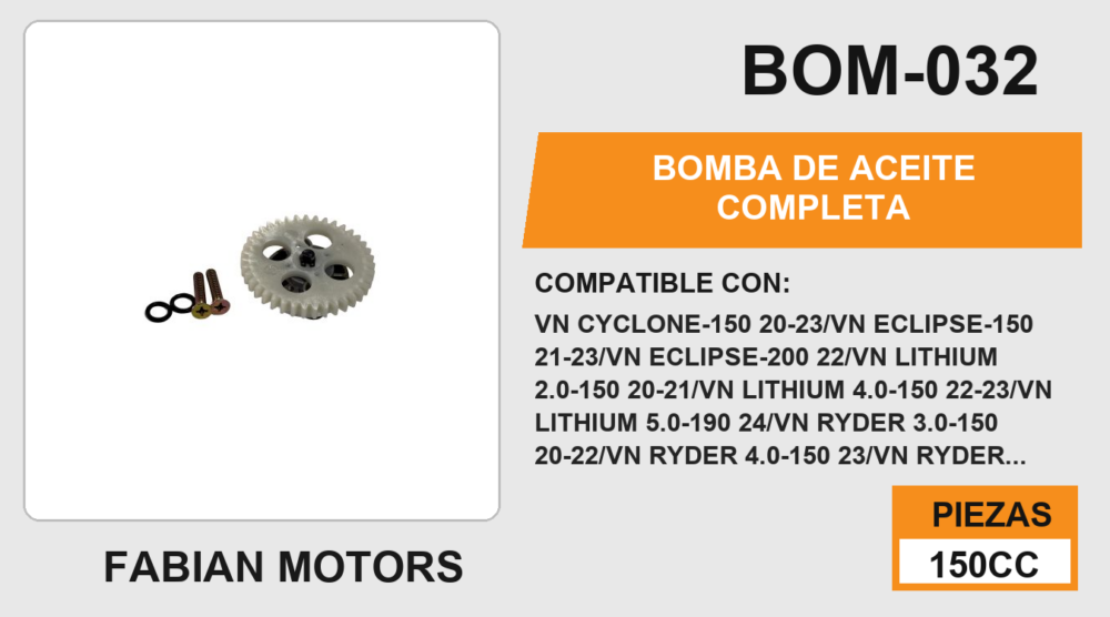 BOMBA DE ACEITE COMPLETA