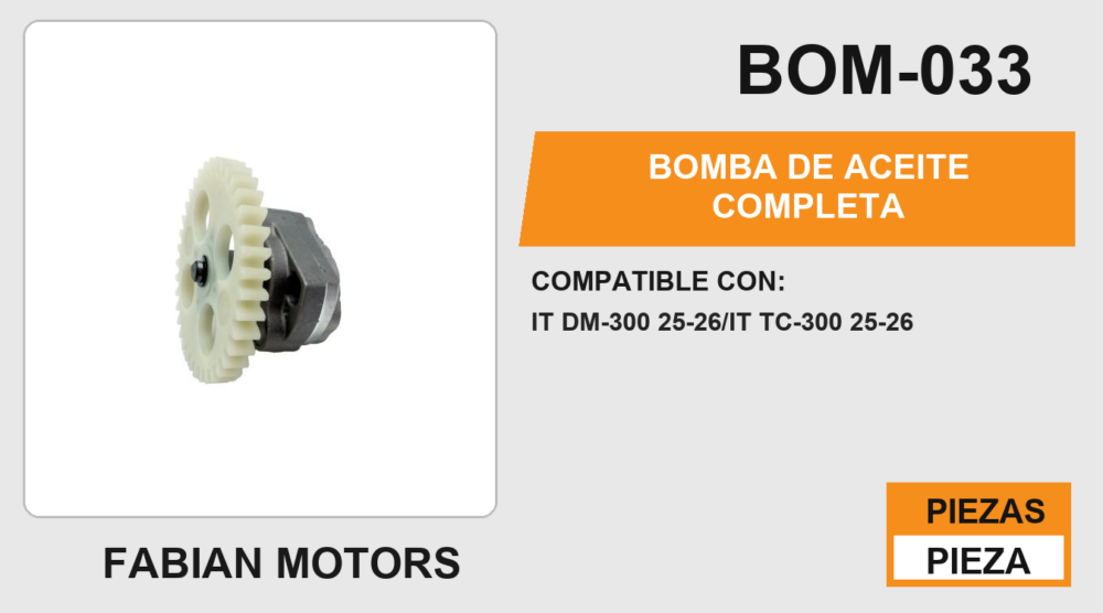 BOMBA DE ACEITE COMPLETA