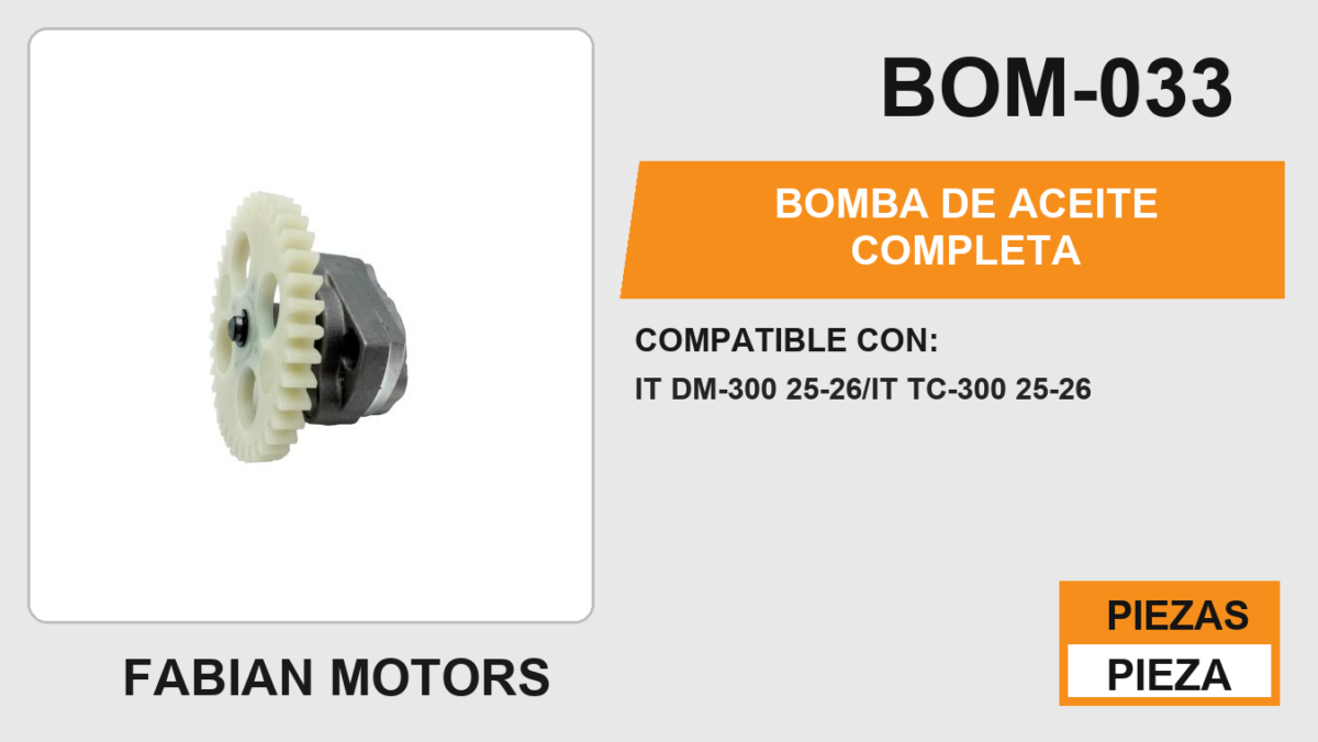 BOMBA DE ACEITE COMPLETA