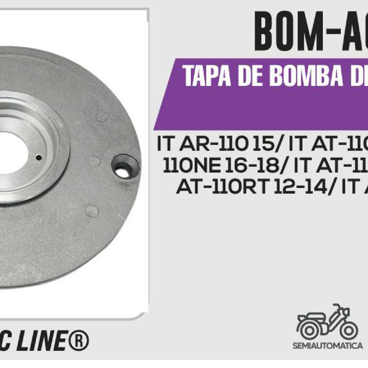 TAPA DE BOMBA DE ACEITE GRIS