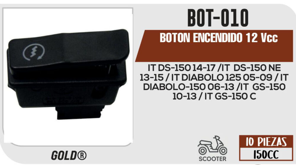 BOTON ENCENDIDO 12Vcc