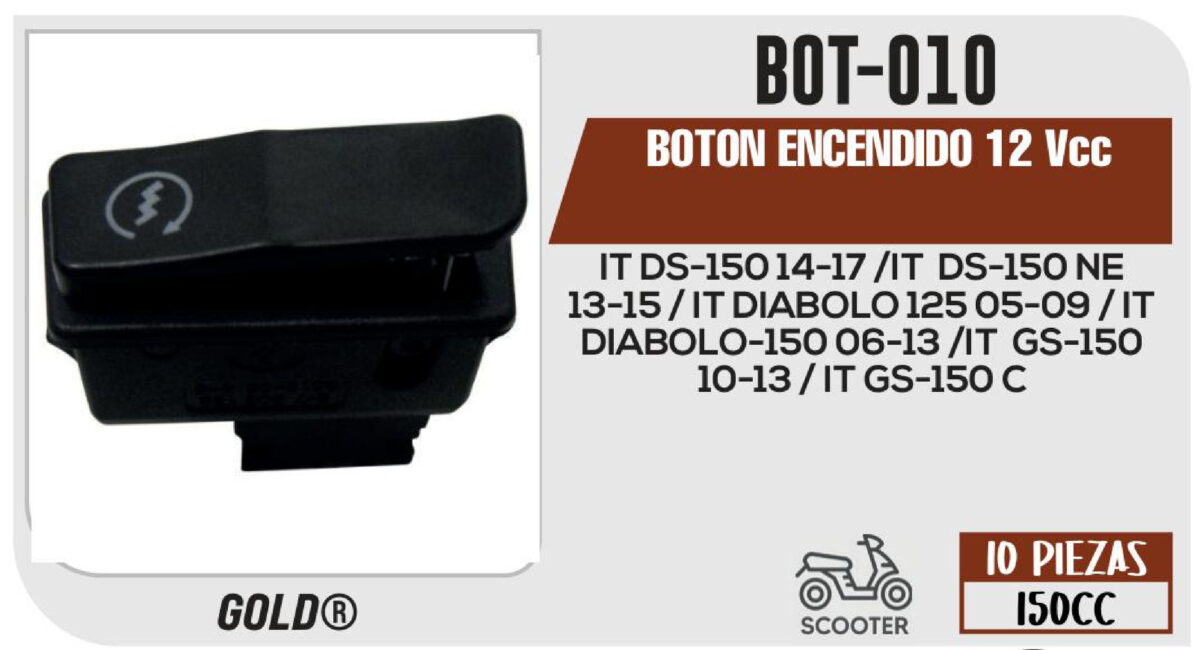 BOTON ENCENDIDO 12Vcc