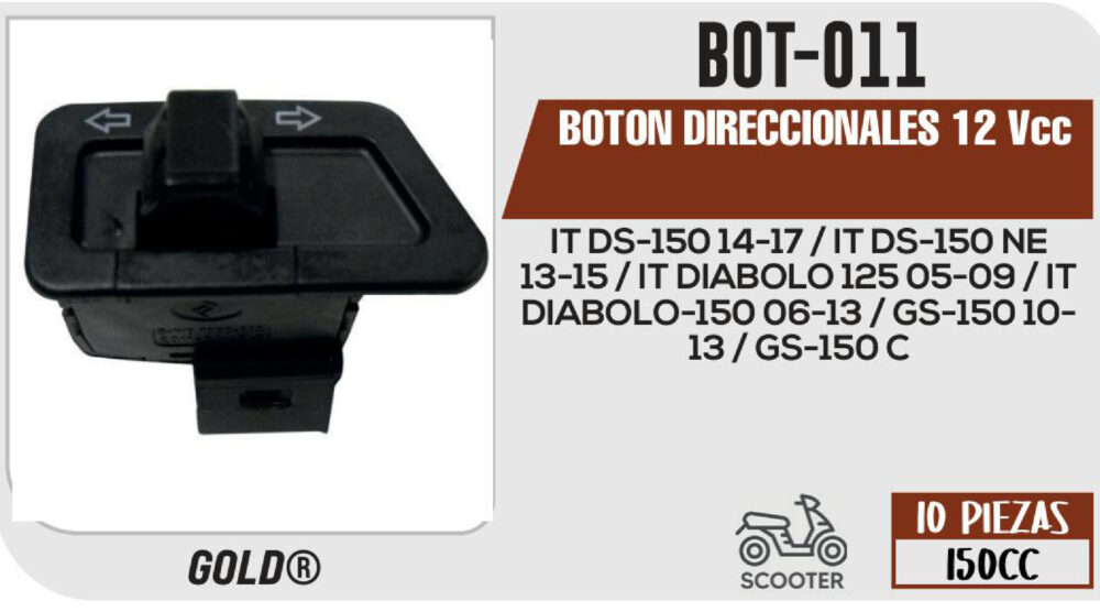 BOTON DIRECCIONALES 12Vcc