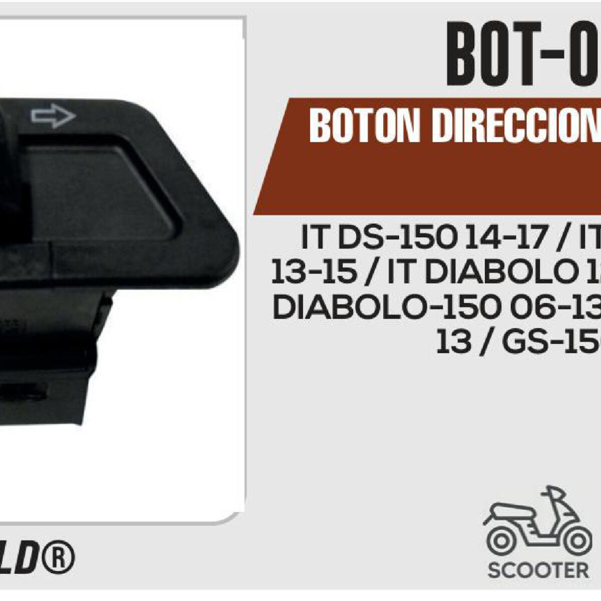BOTON DIRECCIONALES 12Vcc