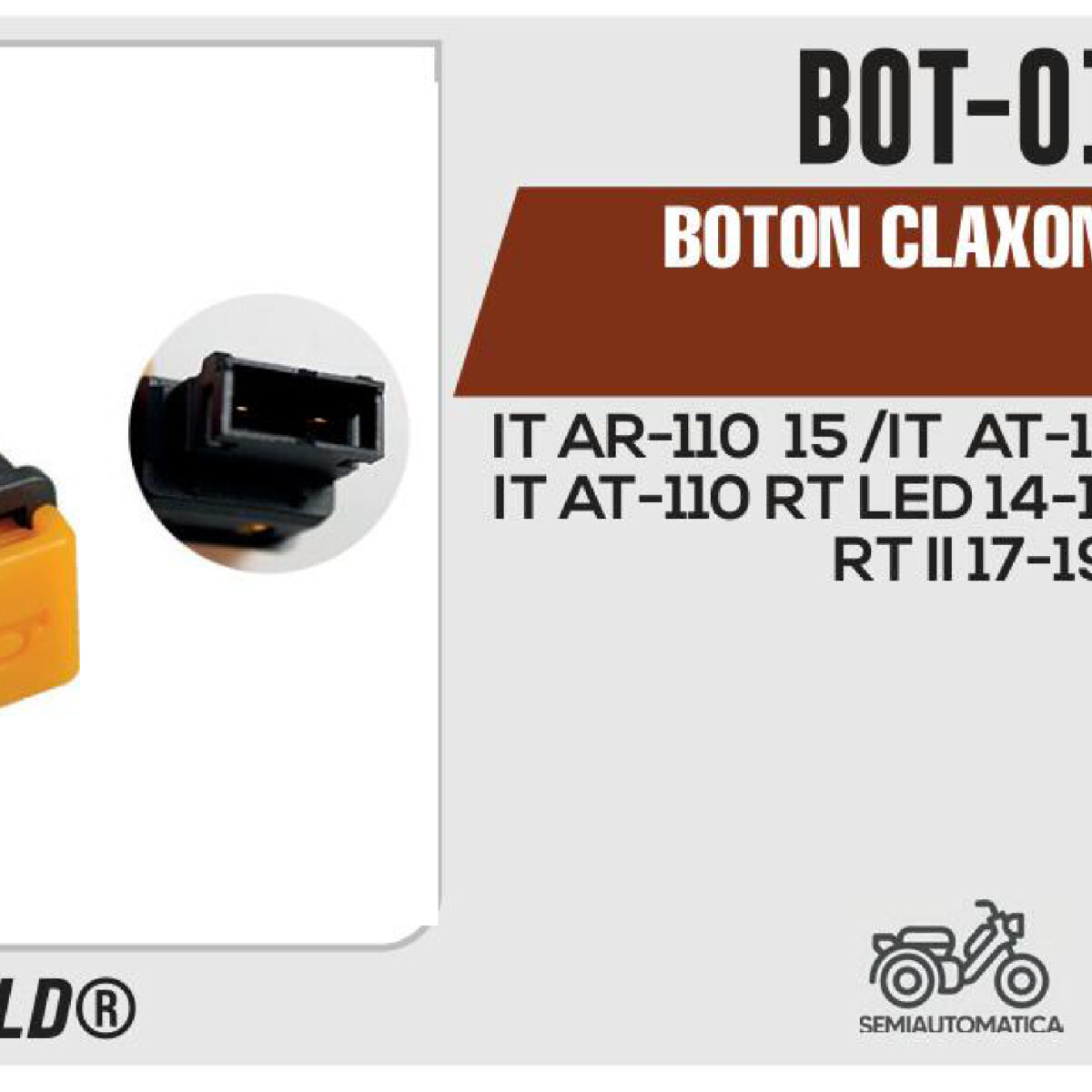 BOTON CLAXON 12Vcc