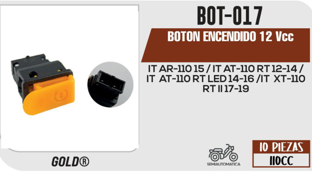 BOTON ENCENDIDO 12Vcc