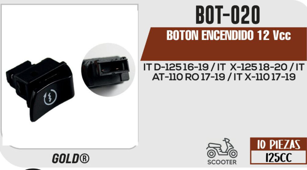BOTON ENCENDIDO 12Vcc