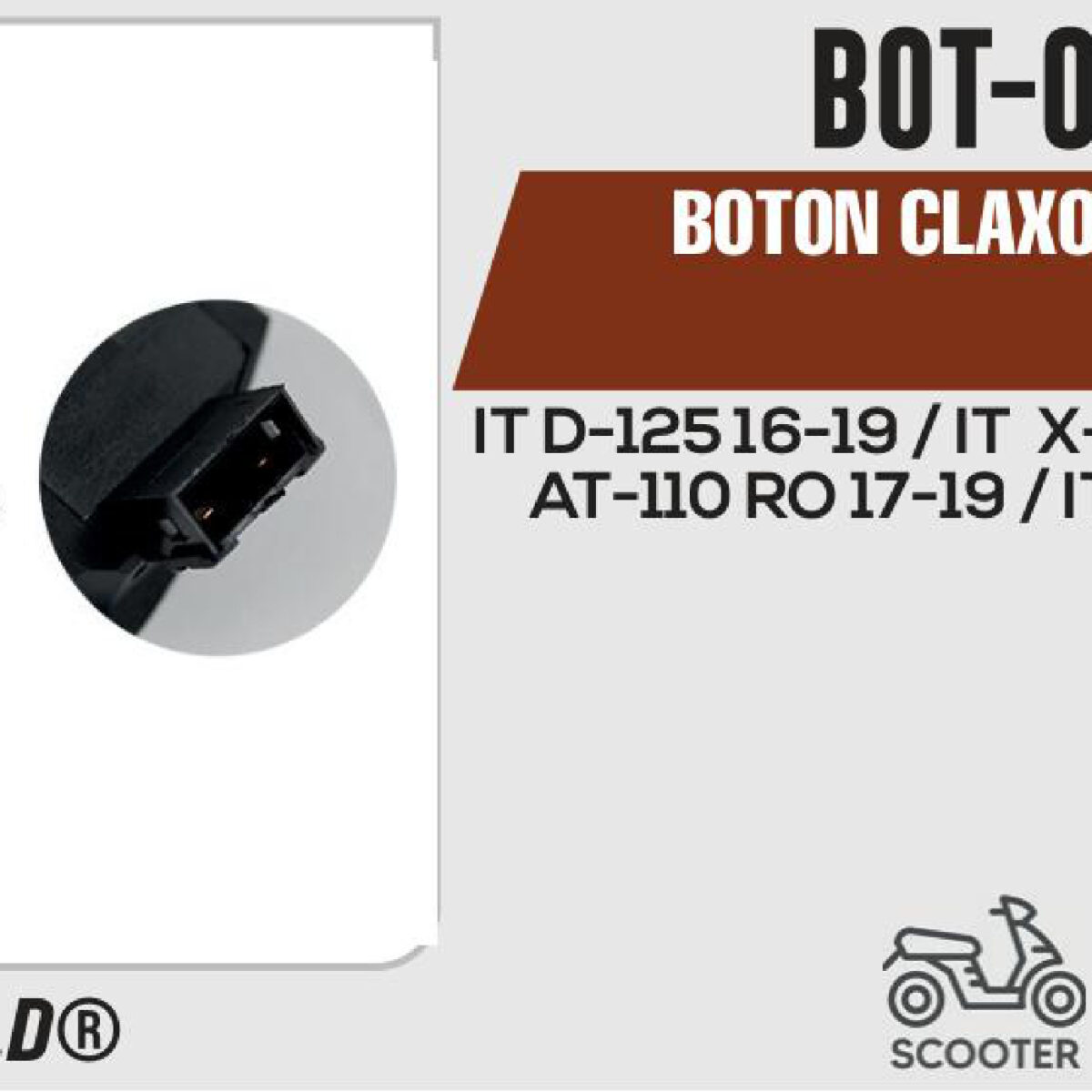 BOTON CLAXON 12Vcc