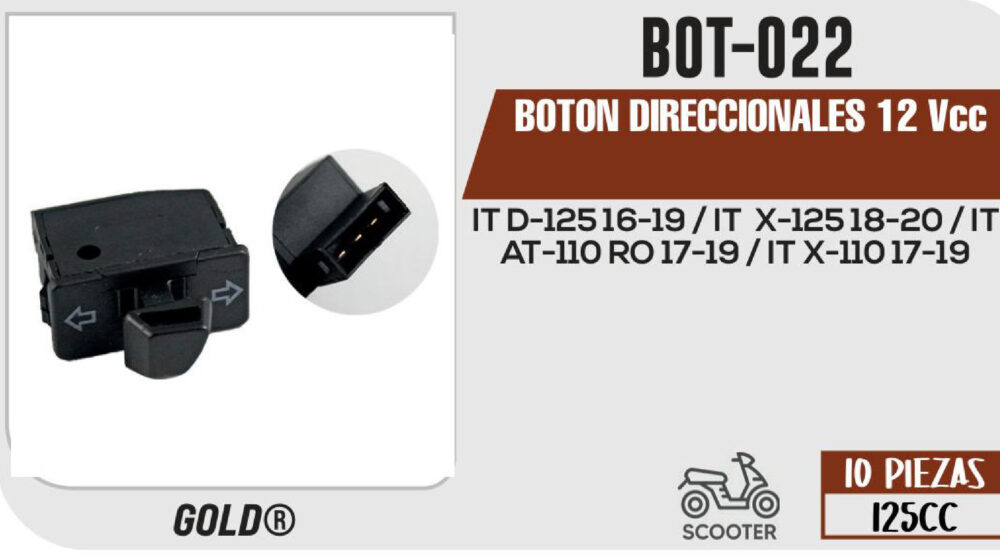 BOTON DIRECCIONALES 12Vcc