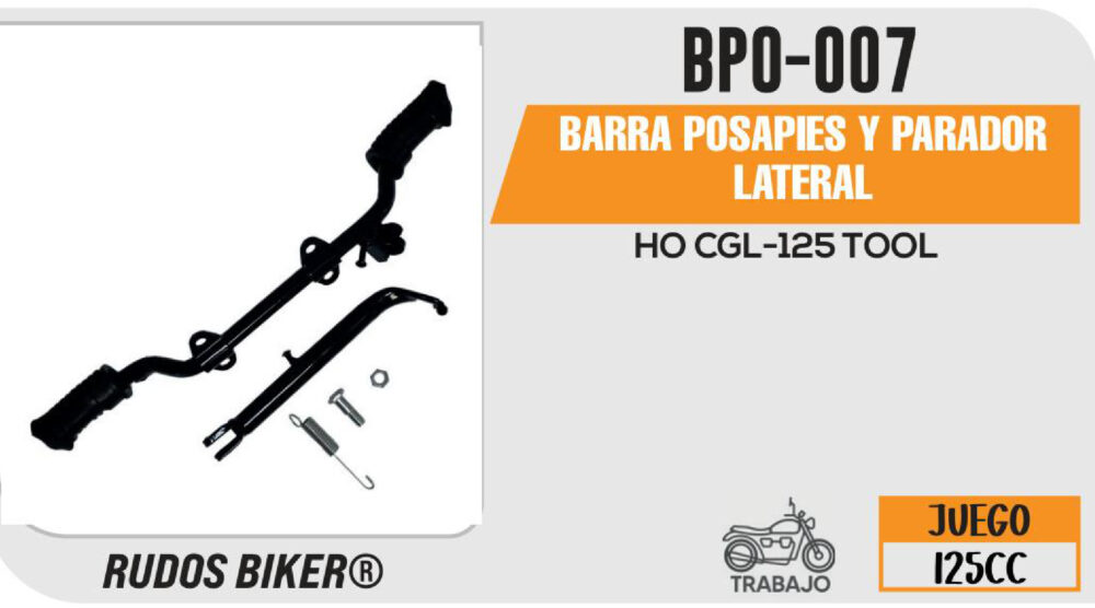 BARRA POSAPIES Y PARADOR LATERAL