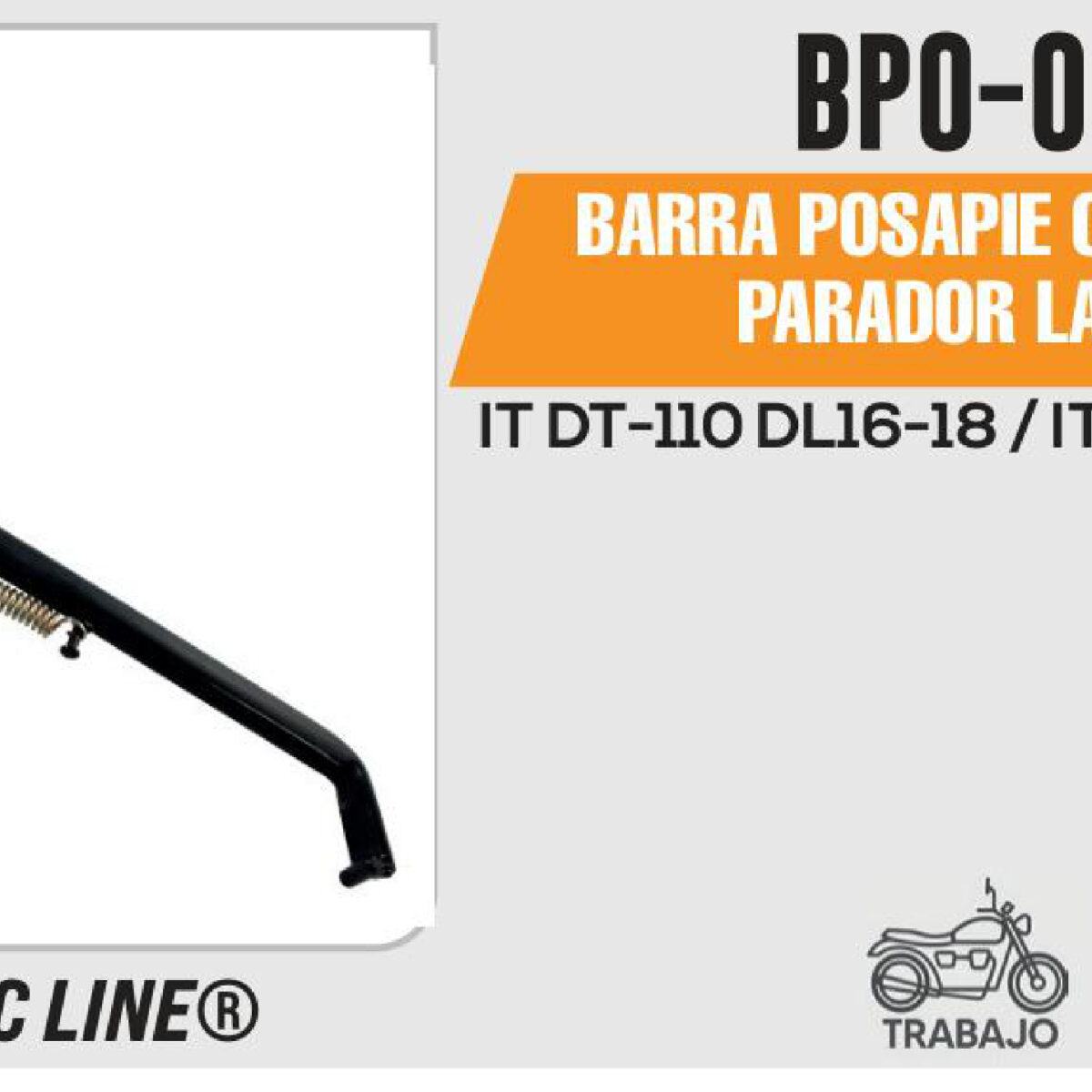 BARRA POSAPIE COMPLETA Y PARADOR LATERAL