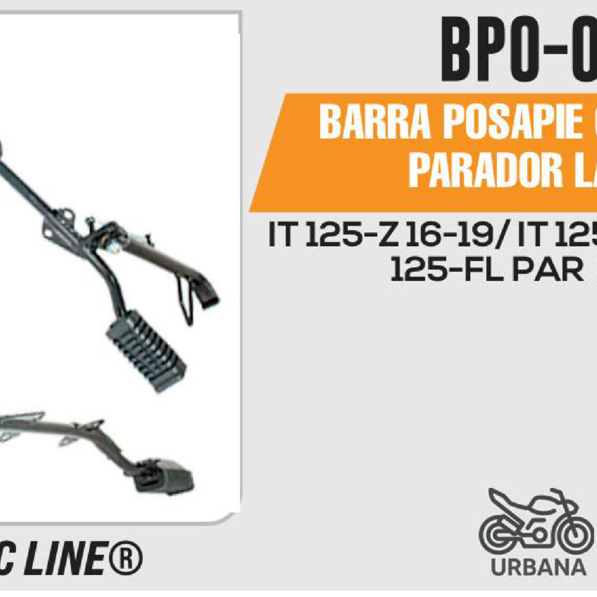 BARRA POSAPIE COMPLETA Y PARADOR LATERAL