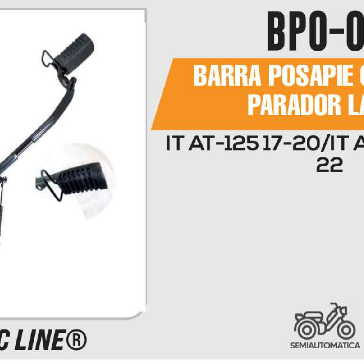 BARRA POSAPIE COMPLETA Y PARADOR LATERAL