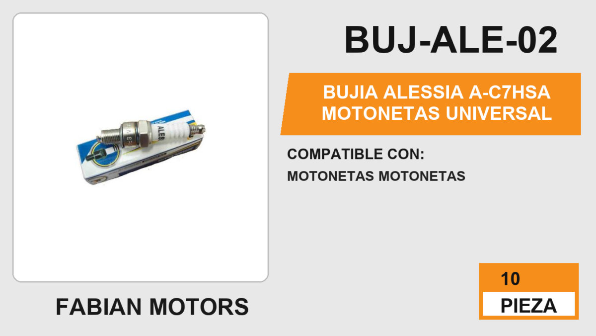 BUJIA ALESSIA A-C7HSA MOTONETAS UNIVERSAL