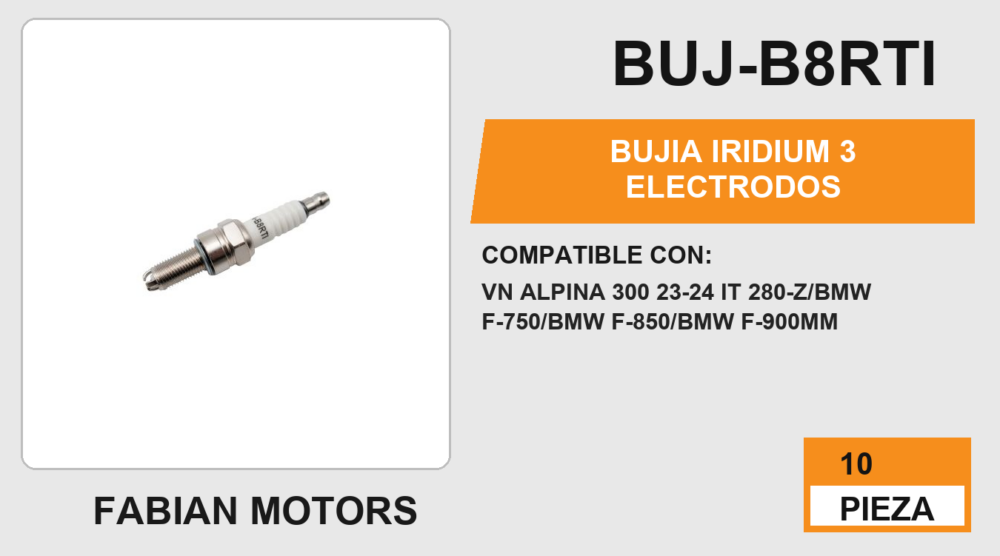 BUJIA IRIDIUM 3 ELECTRODOS