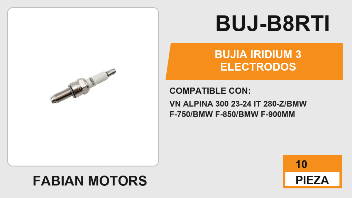 BUJIA IRIDIUM 3 ELECTRODOS