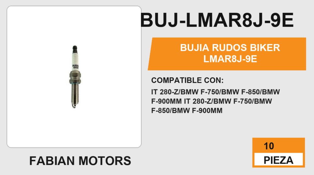 BUJIA RUDOS BIKER LMAR8J-9E