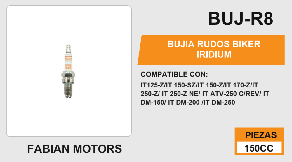 BUJIA RUDOS BIKER IRIDIUM