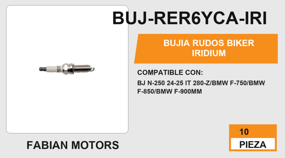 BUJIA RUDOS BIKER IRIDIUM