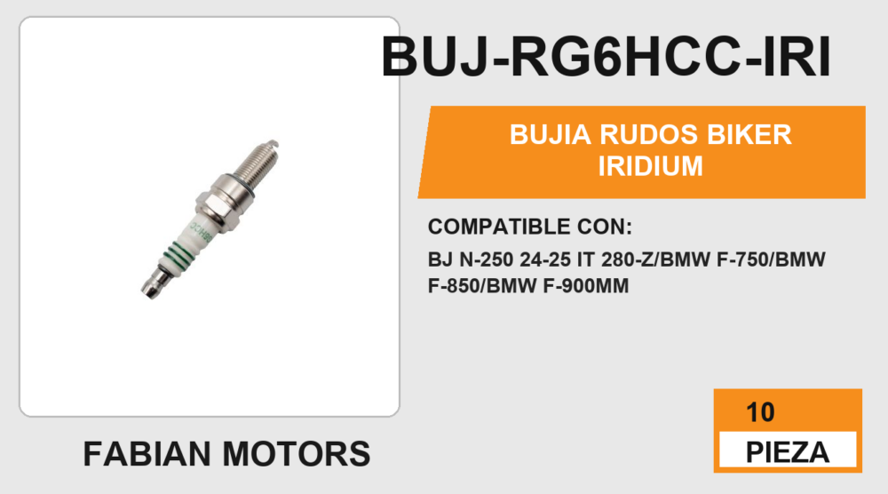 BUJIA RUDOS BIKER IRIDIUM