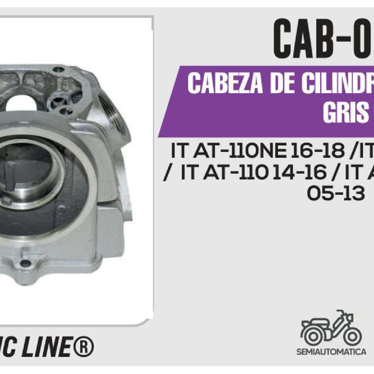 CABEZA DE CILINDRO COMPLETA PLATA