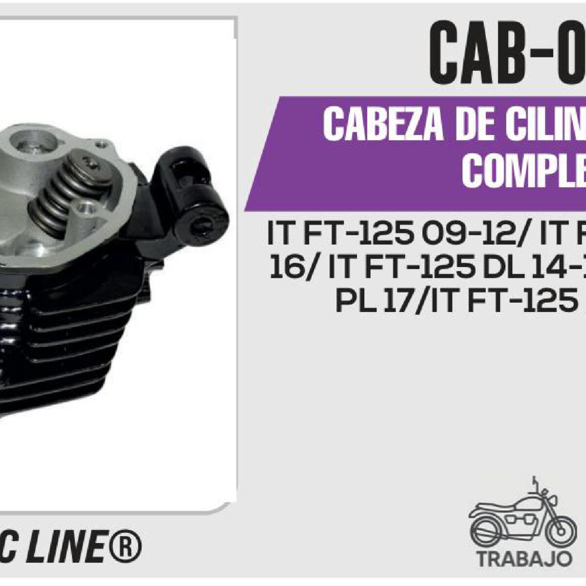CABEZA DE CILINDRO COMPLETA NEGRO