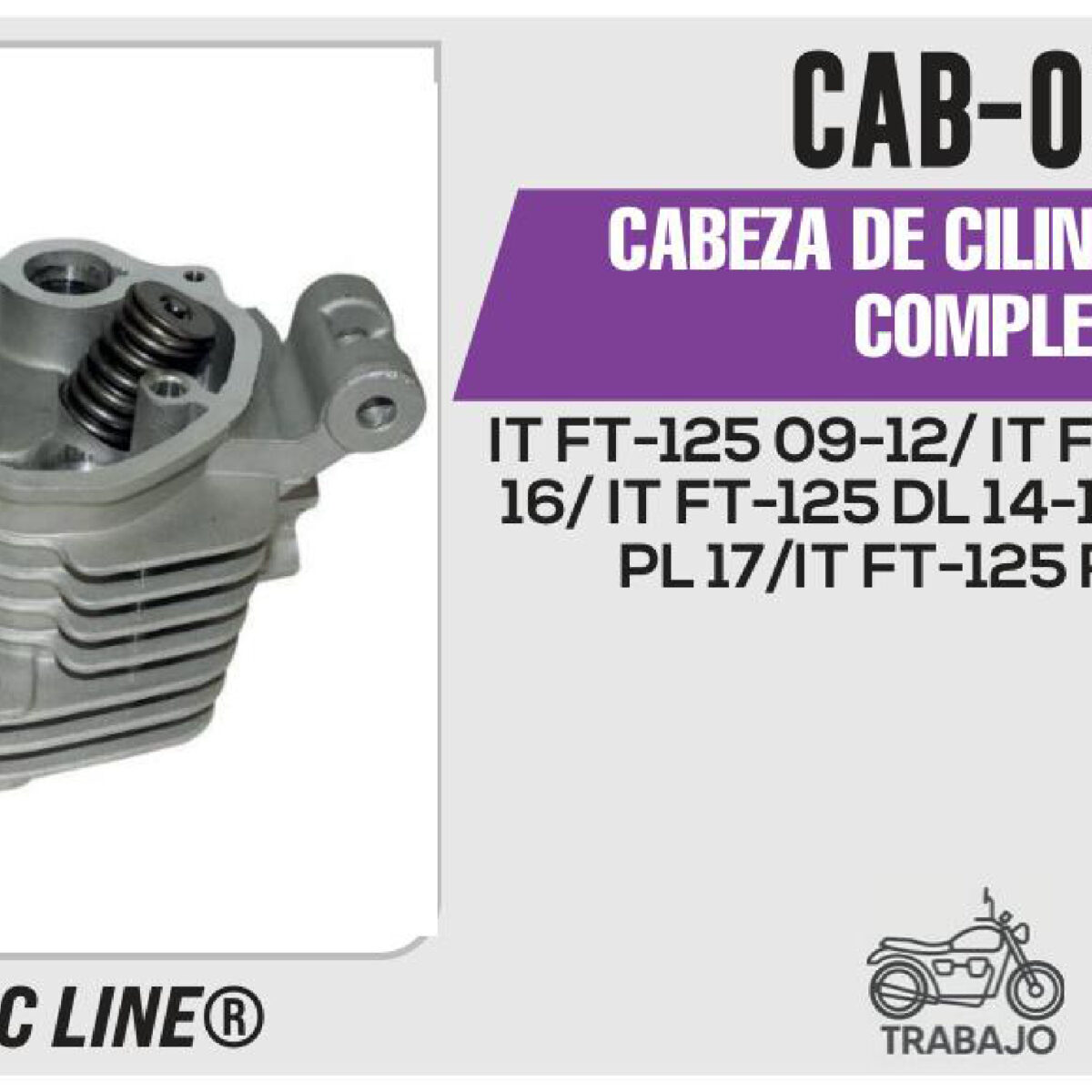 CABEZA DE CILINDRO COMPLETA PLATA