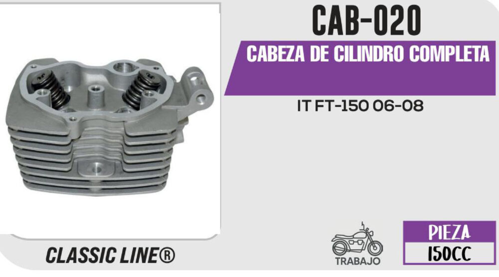 CABEZA DE CILINDRO COMPLETA PLATA