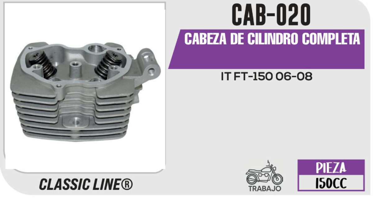 CABEZA DE CILINDRO COMPLETA PLATA