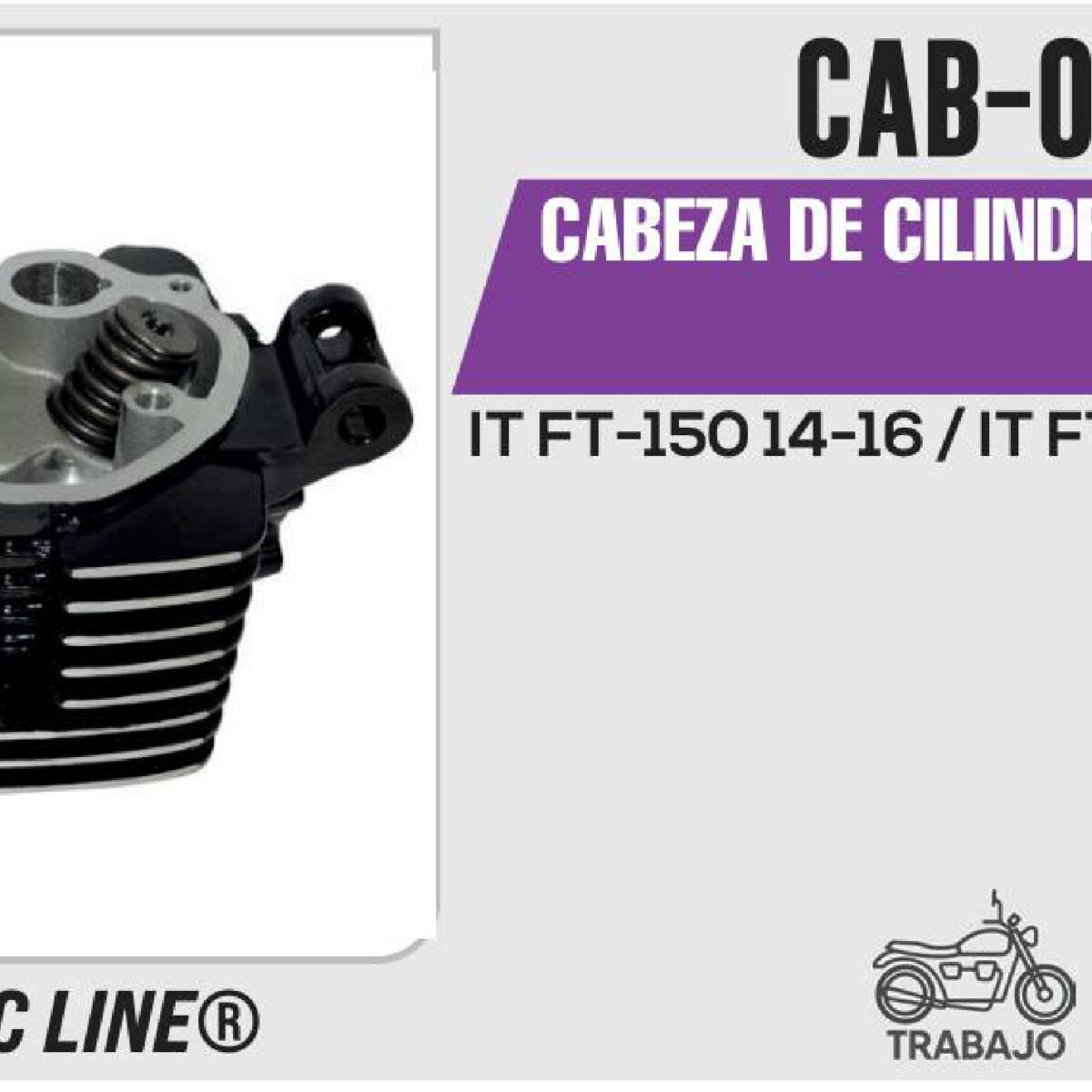CABEZA DE CILINDRO COMPLETA NEGRO