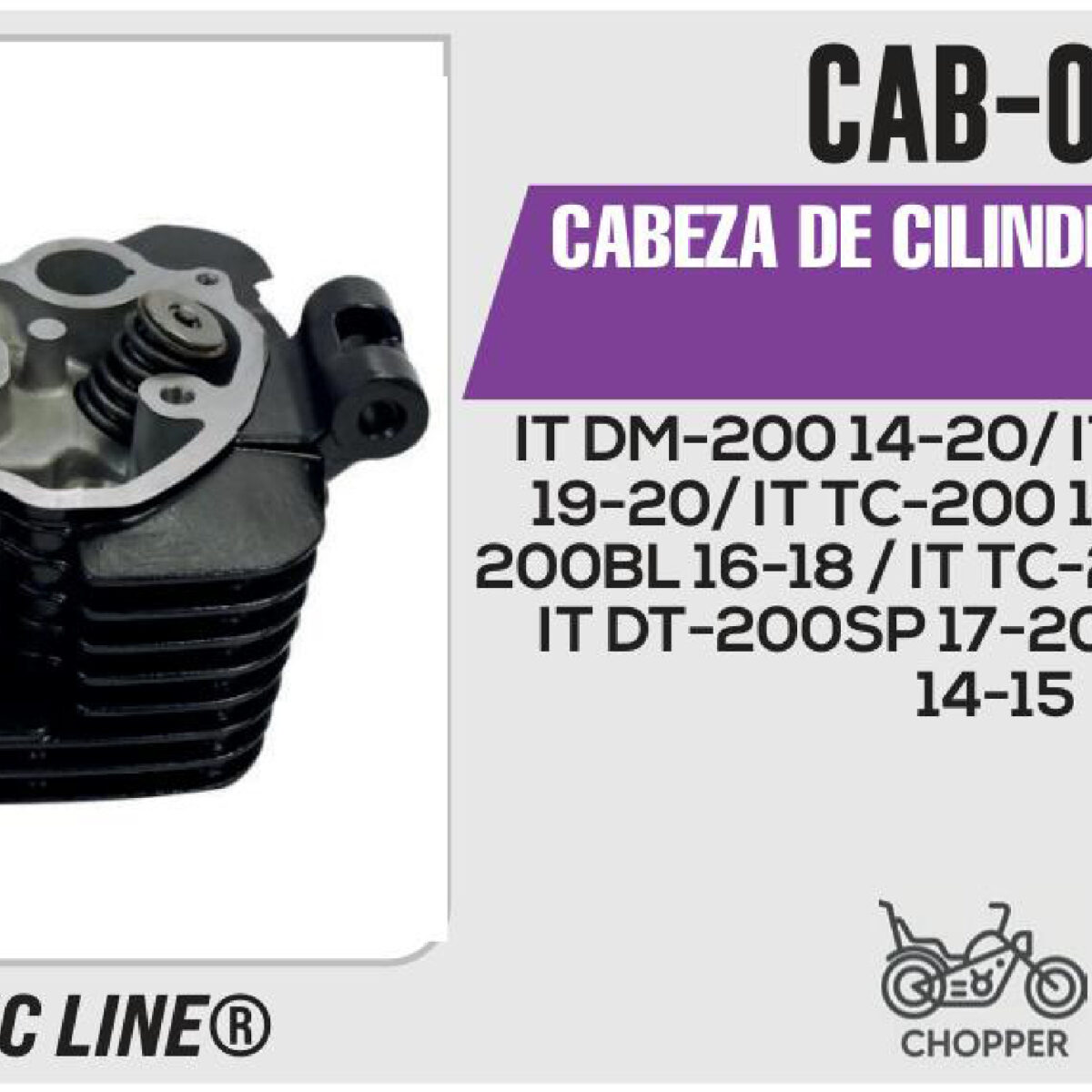 CABEZA DE CILINDRO COMPLETA NEGRO