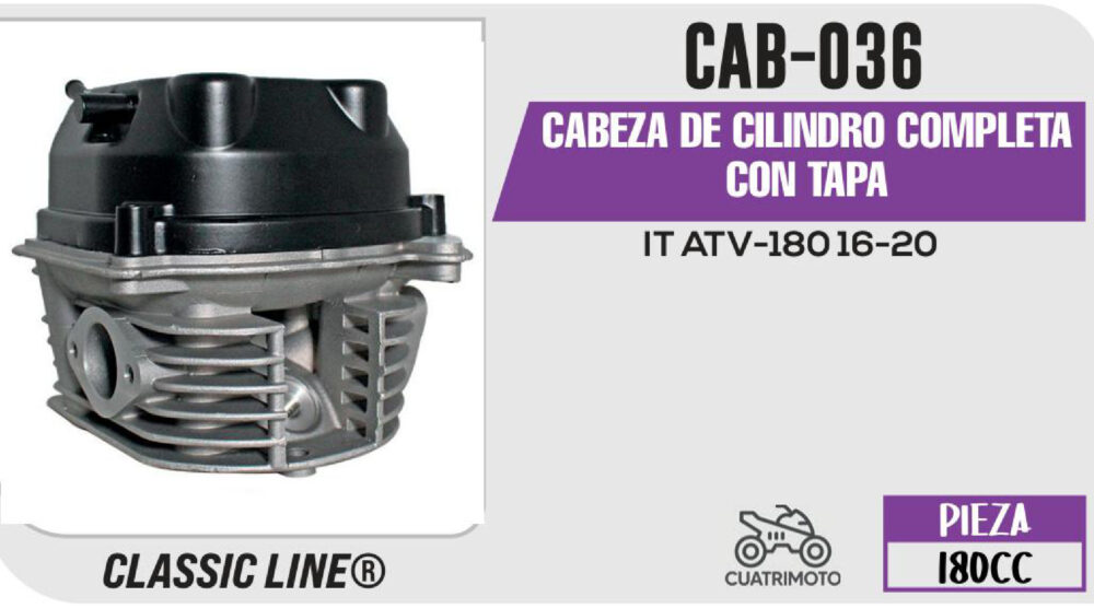 CABEZA DE CILINDRO COMPLETA CON TAPA