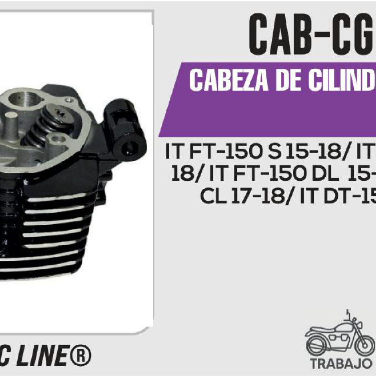 CABEZA DE CILINDRO COMPLETA NEGRO