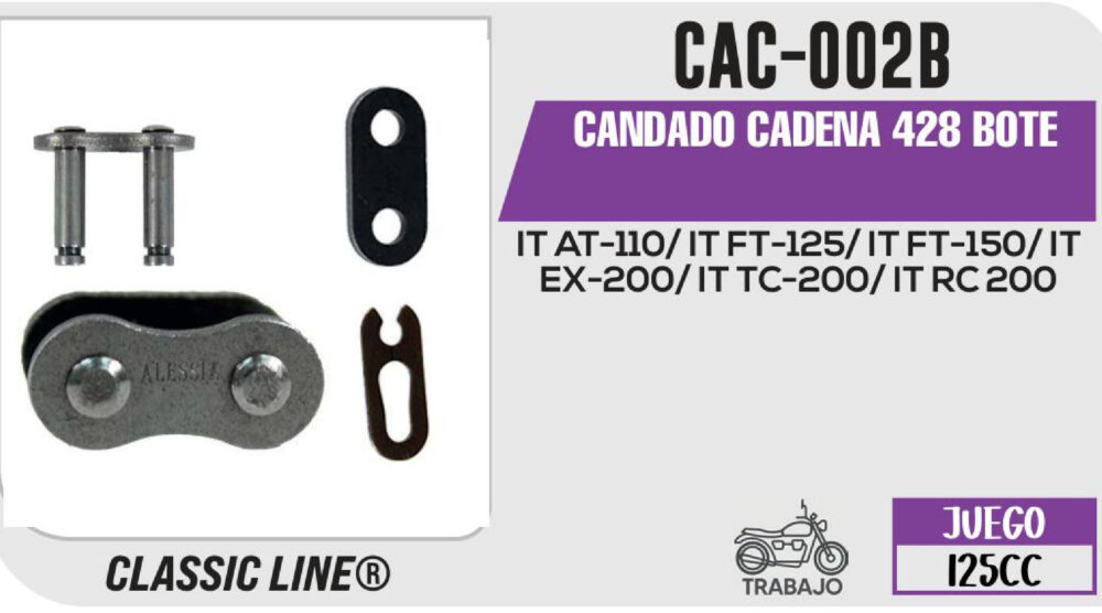 CANDADO CADENA 428 BOTE