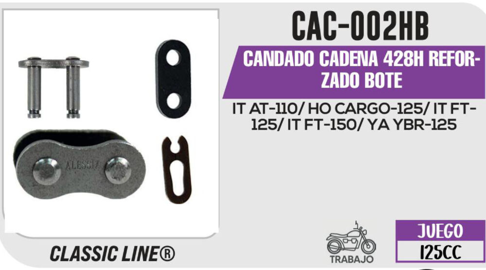 CANDADO CADENA 428H REFORZADO BOTE