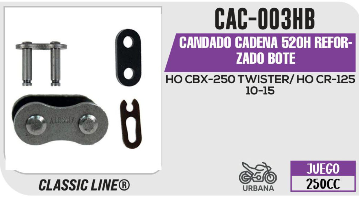 CANDADO CADENA 520H REFORZADO BOTE