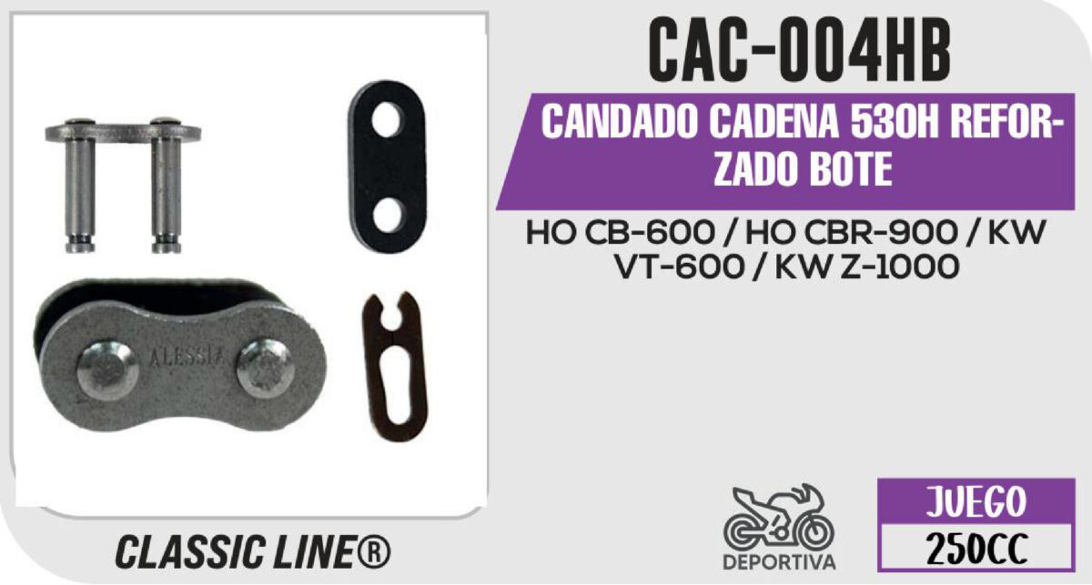 CANDADO CADENA 530H REFORZADO BOTE