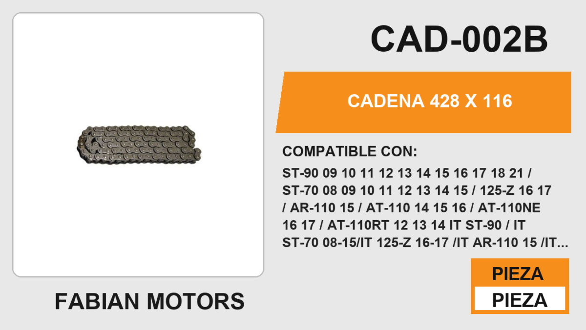 CADENA 428 X 116