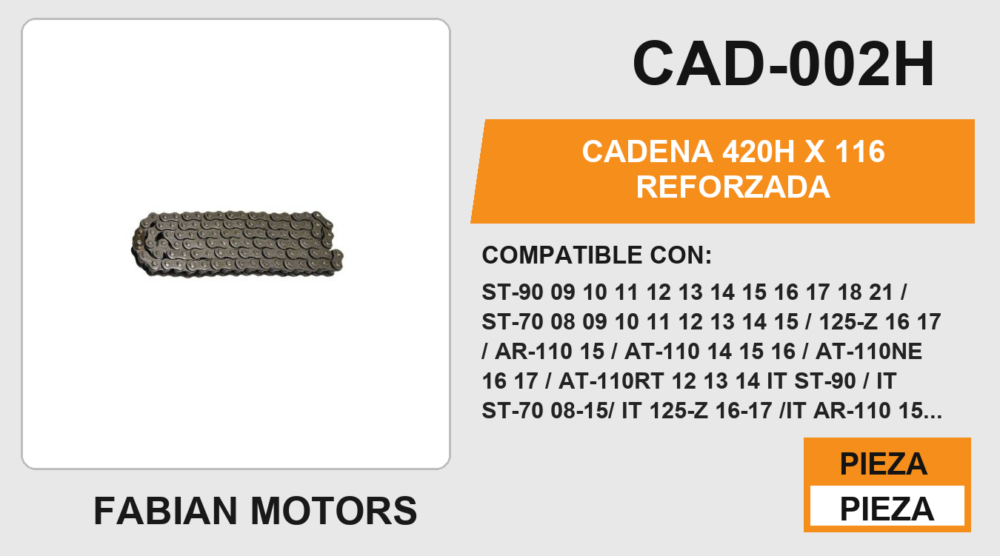 CADENA 420H X 116 REFORZADA