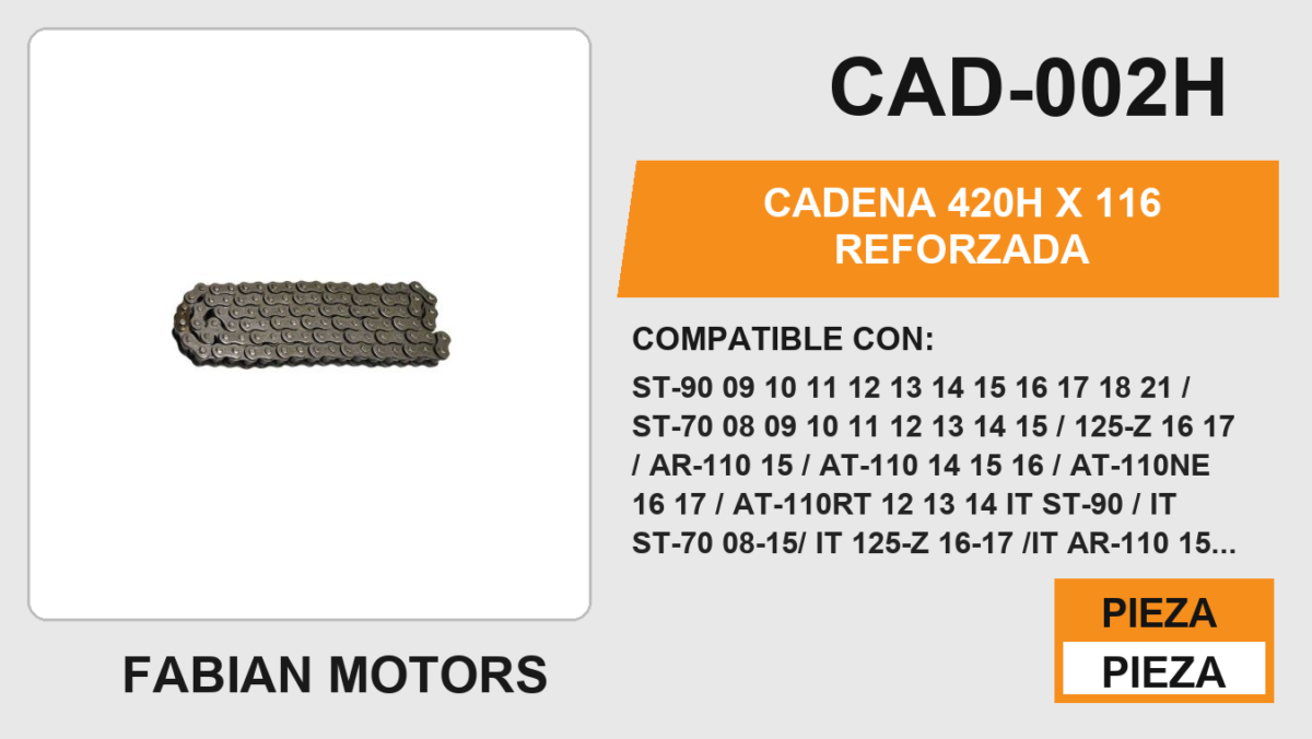 CADENA 420H X 116 REFORZADA